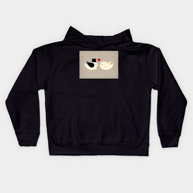 Married Canary Birds Kids Hoodie by RumourHasIt